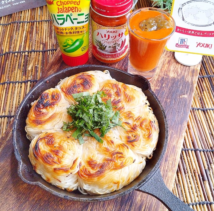 𓃰⋆⋆焼き素麺のハリッサソース＆ハラペーニョ𓃰⋆⋆